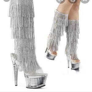 Pleaser fringe boots